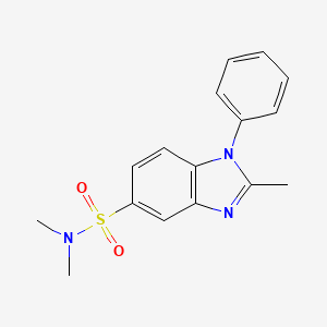 molecular formula C16H17N3O2S B1195232 N,N,2-三甲基-1-苯基-5-苯并咪唑磺酰胺 