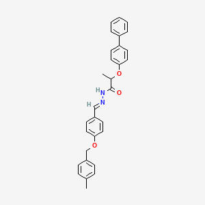 2-((1,1'-Biphenyl)-4-yloxy)-N'-(4-((4-ME-benzyl)oxy)benzylidene)propanohydrazide