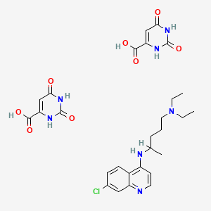 molecular formula C28H34ClN7O8 B1195282 Chloroquine diorotate CAS No. 16301-30-7