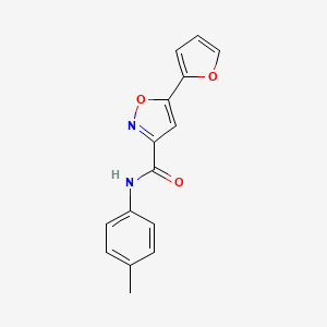 molecular formula C15H12N2O3 B1195293 5-(2-furanyl)-N-(4-methylphenyl)-3-isoxazolecarboxamide 