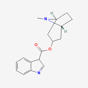 molecular formula C17H20N2O2 B1195294 3H-indole-3-carboxylic acid [(1R,5S)-8-methyl-8-azabicyclo[3.2.1]octan-3-yl] ester 