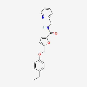 molecular formula C20H20N2O3 B1195296 5-[(4-乙基苯氧基)甲基]-N-(2-吡啶基甲基)-2-呋喃甲酰胺 