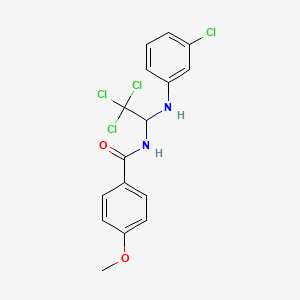 4-methoxy-N-{2,2,2-trichloro-1-[(3-chlorophenyl)amino]ethyl}benzamide