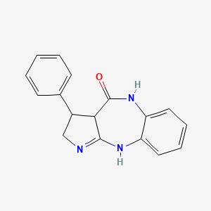 molecular formula C17H15N3O B11953067 3-phenyl-3,3a,5,10-tetrahydropyrrolo[2,3-b][1,5]benzodiazepin-4(2H)-one CAS No. 32952-47-9