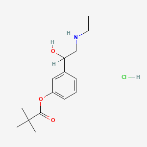 B1195309 Etilefrine pivalate hydrochloride CAS No. 42145-91-5