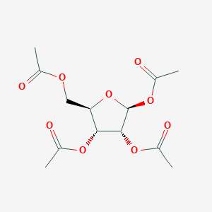 molecular formula C13H18O9 B119531 β-D-核糖呋喃糖1,2,3,5-四乙酸酯 CAS No. 13035-61-5
