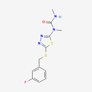 N-{5-[(3-fluorobenzyl)thio]-1,3,4-thiadiazol-2-yl}-N,N'-dimethylurea