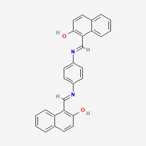 molecular formula C28H20N2O2 B11953120 1,1'-((1,4-Phenylenebis(azanylylidene))bis(methanylylidene))bis(naphthalen-2-ol) CAS No. 17635-31-3