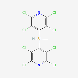 molecular formula C11H4Cl8N2Si B11953133 Bis(2,3,5,6-tetrachloro-4-pyridyl)methylsilane CAS No. 54058-09-2