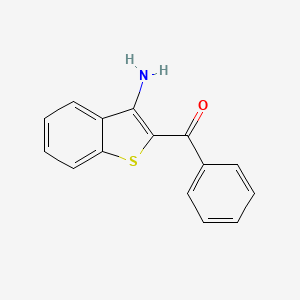 molecular formula C15H11NOS B11953148 (3-Amino-1-benzothien-2-YL)(phenyl)methanone CAS No. 34761-15-4