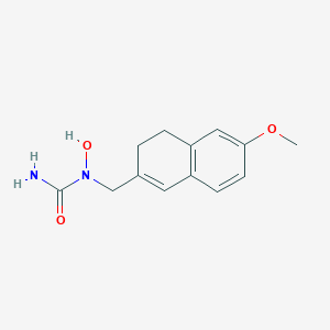 B119532 N-Hydroxy-N-(6-methoxy-3,4-dihydro-2-naphthylmethyl)urea CAS No. 147495-99-6