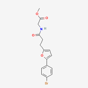 Methyl ((3-(5-(4-bromophenyl)-2-furyl)propanoyl)amino)acetate