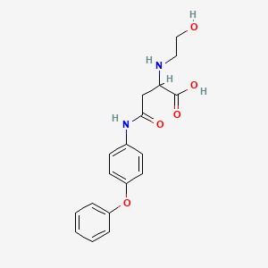 molecular formula C18H20N2O5 B11953204 N~2~-(2-hydroxyethyl)-N-(4-phenoxyphenyl)asparagine 