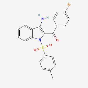 (3-Amino-1-((4-methylphenyl)sulfonyl)-1H-indol-2-YL)(4-bromophenyl)methanone