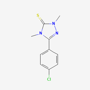 molecular formula C10H10ClN3S B1195355 2,4-Dihydro-5-(4-chlorophenyl)-2,4-dimethyl-3H-1,2,4-triazole-3-thione CAS No. 110623-24-0