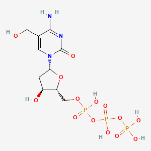 molecular formula C10H18N3O14P3 B1195400 2'-Deoxy-5-hydroxymethylcytidine-5'-triphosphate 