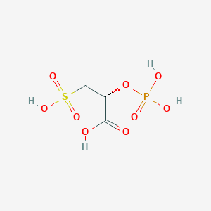 molecular formula C3H7O9PS B1195401 (2R)-O-phospho-3-sulfolactic acid 