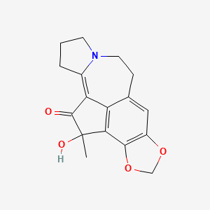 molecular formula C17H17NO4 B1195460 Hainanensine CAS No. 79233-02-6