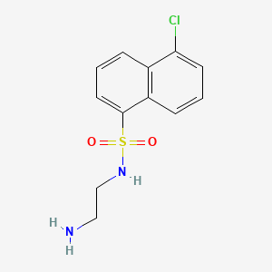 molecular formula C12H13ClN2O2S B1195478 N-(2-氨基乙基)-5-氯萘-1-磺酰胺 CAS No. 83298-75-3