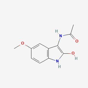 molecular formula C11H12N2O3 B1195501 N-(2-羟基-5-甲氧基-1H-吲哚-3-基)乙酰胺 