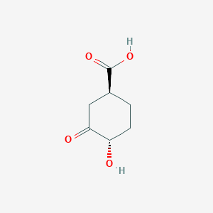 molecular formula C7H10O4 B1195511 (1S,4S)-4-hydroxy-3-oxocyclohexane-1-carboxylic acid 