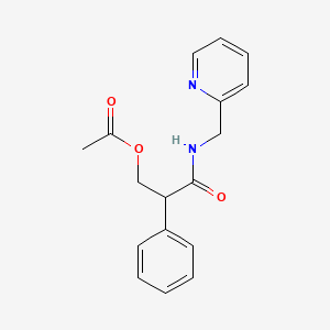 molecular formula C17H18N2O3 B1195547 Acetyltropic acid 2-pyridylmethylamide CAS No. 57116-38-8