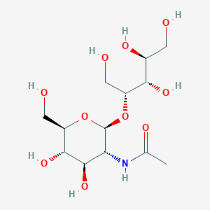 molecular formula C13H25NO10 B1195557 4-O-(2-acetamido-2-deoxy-beta-D-glucopyranosyl)-D-ribitol CAS No. 21150-24-3