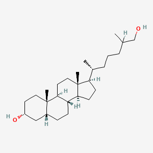 molecular formula C27H48O2 B1195564 5β-胆甾烷-3α,26-二醇 CAS No. 72843-39-1