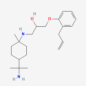 molecular formula C22H36N2O2 B1195566 1-(2-Allylphenoxy)-3-((8-amino-p-menthane-1-yl)amino)-2-propanol CAS No. 76267-49-7
