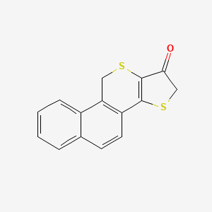 molecular formula C15H10OS2 B1195568 12,15-Bisthia-1,3,5(10),6,8,13(14)-gonahexaen-17-one CAS No. 78793-11-0