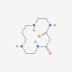 molecular formula C10H20N4O2 B1195569 1,4,8,11-四氮杂环十四烷-5,7-二酮 CAS No. 63972-19-0