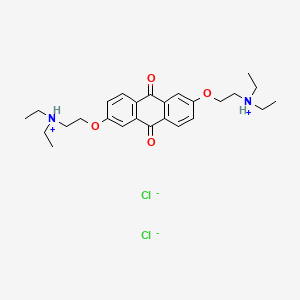 molecular formula C26H36Cl2N2O4 B1195580 Anthraquinone, 2,6-bis(2-(diethylamino)ethoxy)-, dihydrochloride CAS No. 35697-34-8