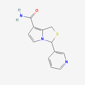 molecular formula C12H11N3OS B1195584 1h,3h-Pyrrolo[1,2-c]thiazole-7-carboxamide, 3-(3-pyridinyl)- CAS No. 93363-11-2