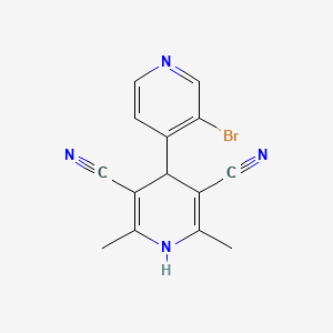 4-(3-Bromopyridin-4-yl)-2,6-dimethyl-1,4-dihydropyridine-3,5-dicarbonitrile