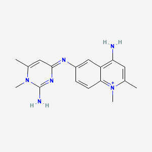 molecular formula C17H21N6+ B1195588 Quinapyramine CAS No. 20493-41-8