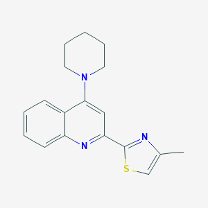 4-Methyl-2-(4-(piperidin-1-yl)quinolin-2-yl)thiazole