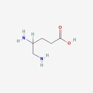 molecular formula C5H12N2O2 B1195593 4,5-二氨基戊酸 CAS No. 99363-27-6