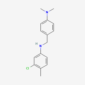 molecular formula C16H19ClN2 B11955935 N-alpha-(3-Chloro-para-tolyl)-N4,N4-dimethyl-alpha,4-toluenediamine CAS No. 84474-04-4