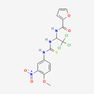 N-(2,2,2-trichloro-1-{[(4-methoxy-3-nitrophenyl)carbamothioyl]amino}ethyl)furan-2-carboxamide