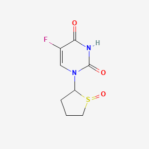 B1195595 2-(5-Fluorouracil-1-yl)tetrahydrothiophene 1-oxide CAS No. 70758-92-8
