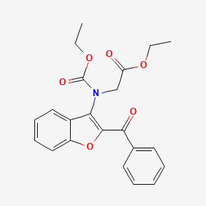 Ethyl ((2-benzoyl-1-benzofuran-3-YL)(ethoxycarbonyl)amino)acetate