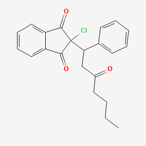 2-chloro-2-(3-oxo-1-phenylheptyl)-1H-indene-1,3(2H)-dione