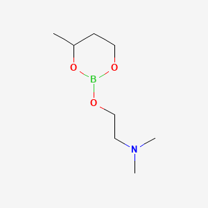 molecular formula C8H18BNO3 B11956109 Ethanamine, N,N-dimethyl-2-[(4-methyl-1,3,2-dioxaborinan-2-yl)oxy]- CAS No. 7024-33-1