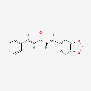 molecular formula C18H14O3 B11956132 1-Benzylidene-3-piperonylideneacetone CAS No. 30927-25-4