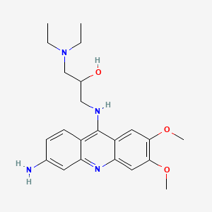molecular formula C22H30N4O3 B1195623 1-Diethylamino-3-((2,3-dimethoxy-6-amino-9-acridinyl)amino)-2-propanol CAS No. 93906-63-9