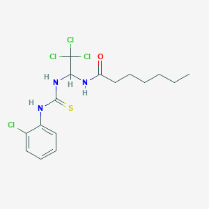 N-(2,2,2-trichloro-1-{[(2-chlorophenyl)carbamothioyl]amino}ethyl)heptanamide