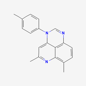 molecular formula C19H17N3 B1195646 5,7-dimethyl-3-(4-methylphenyl)-3H-pyrido[4,3,2-de]quinazoline 