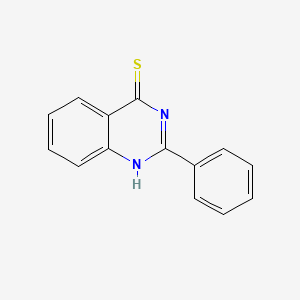 molecular formula C14H10N2S B1195647 2-phenyl-1H-quinazoline-4-thione CAS No. 6483-99-4