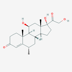 molecular formula C22H32O5 B119566 11-β,17-α,21-三羟基-6-α-甲基孕-4-烯-3,20-二酮 CAS No. 1625-39-4