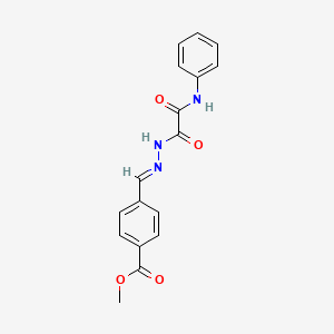 Methyl 4-(2-(anilino(oxo)acetyl)carbohydrazonoyl)benzoate